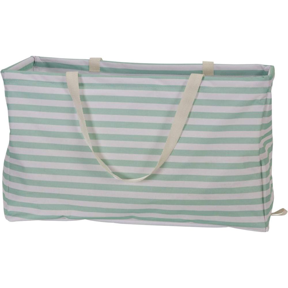 image:imageHousehold Essentials Teal Striped Krush Container AllPurpose Utility ToteTeal Stripe