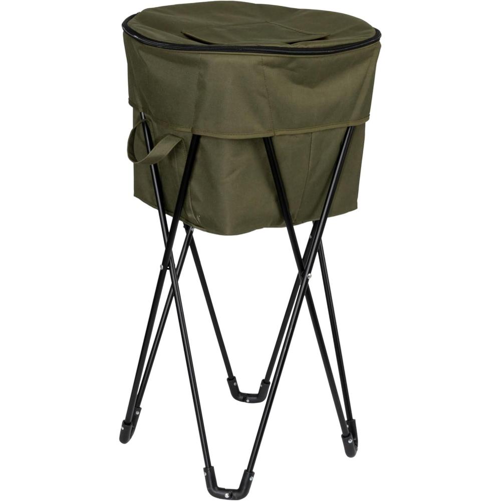 image:imageHousehold Essentials Thermal Standing Cooler with Travel Bag HeavyDuty PolyesterArmy Green