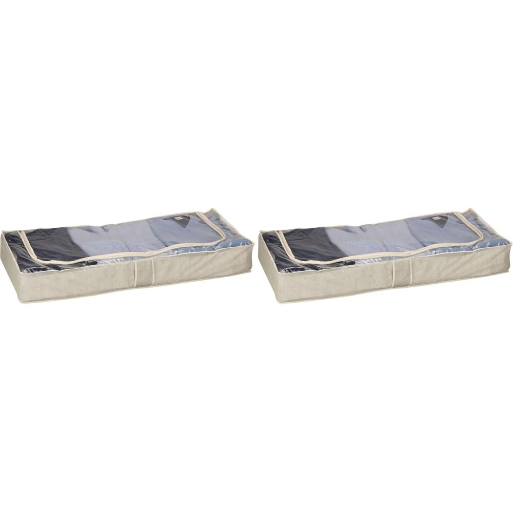 image:imageHousehold Essentials Under Bed Storage Chest BeigeBeige