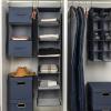Collapsible Cotton Blend Cube Storage Drawer with Handle, Set of 2, Denim