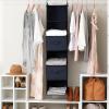 Collapsible Cotton Blend Cube Storage Drawer with Handle, Set of 2, Denim