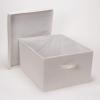 Household Essentials 115 Storage Box with Lid and Handle | Natural Beige Canvas | Jumbo(Jumbo – 16″W x 19″D)