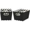 Household Essentials 19KDBLK-1 Medium Tapered Decorative Storage Bins | 2 Pack Set Cubby Baskets | Black and White Mini-Dots(Black Chevron)