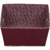 Household Essentials 19KDBLK-1 Medium Tapered Decorative Storage Bins | 2 Pack Set Cubby Baskets | Black and White Mini-Dots(Burgundy)