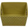 Household Essentials 19KDBLK-1 Medium Tapered Decorative Storage Bins | 2 Pack Set Cubby Baskets | Black and White Mini-Dots(Olive)
