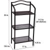 Household Essentials 2-Tier Metal Wall Mount Bathroom Storage Rack, Silver(Brown)