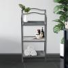 Household Essentials 2-Tier Metal Wall Mount Bathroom Storage Rack, Silver(Grey)