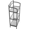Household Essentials 2-Tier Metal Wall Mount Bathroom Storage Rack, Silver(Grey)