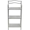 Household Essentials 2-Tier Metal Wall Mount Bathroom Storage Rack, Silver(Grey)