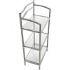 Household Essentials 2-Tier Metal Wall Mount Bathroom Storage Rack, Silver(Silver)
