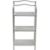 Household Essentials 2-Tier Metal Wall Mount Bathroom Storage Rack, Silver(Silver)