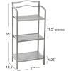 Household Essentials 2-Tier Metal Wall Mount Bathroom Storage Rack, Silver(Silver)