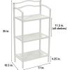Household Essentials 2-Tier Metal Wall Mount Bathroom Storage Rack, Silver(White)