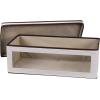 Household Essentials 510-3 Vision Storage Boxes with Lids | 3 Piece Set | Natural Canvas with Brown Trim(3-Piece)