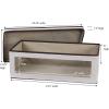 Household Essentials 510-3 Vision Storage Boxes with Lids | 3 Piece Set | Natural Canvas with Brown Trim(Large)