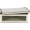 Household Essentials 510-3 Vision Storage Boxes with Lids | 3 Piece Set | Natural Canvas with Brown Trim(Large)