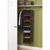 Household Essentials 66612 Sweater Storage Bags | Set of 2 | Coffee Linen,Brown/Clear(6 shelf)