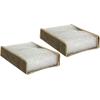 Household Essentials 66612 Sweater Storage Bags | Set of 2 | Coffee Linen,Brown/Clear(Sweater Bags)