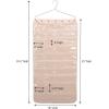 Household Essentials 80-Pocket Hanging Jewelry and Accessories Organizer, Natural Canvas,White, 5″