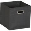 Household Essentials Black Cobblestone Set of 6 Open Fabric Cube Storage Bins, 11 x 11(Black Cobblestone)