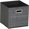 Household Essentials, Black Mix 6 Pack Fabric Storage Bins with Handle(Black Mix)