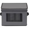 Household Essentials Champagne Flute Storage Box, 12 Sturdy Compartments, Windowed Front Panel, 2 Riveted Handles, Foldable and Stackable Storage Box, Gray(Grey)