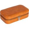 Household Essentials Fabric 2-Layer Jewelry Organizer Box with Clasp Closure, Black(Caramel)