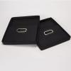 Household Essentials Fabric Storage Boxes with Lids and Handles, Blue(Black)