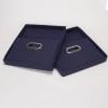 Household Essentials Fabric Storage Boxes with Lids and Handles, Blue(Navy)