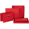 Household Essentials Fabric Storage Boxes with Lids and Handles, Blue(Red)