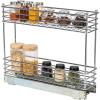 Household Essentials Glidez Multipurpose Chrome-Plated Steel Pull-Out/Slide-Out Storage Organizer for Cookware and Bakeware – Fits Standard Size Cabinet or Shelf, Chrome(2-Tier)