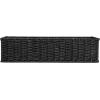 Household Essentials Handwoven Paper Rope Rectangular Storage Basket, Black(Black Paper Rope)