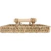 Household Essentials Handwoven Seagrass Rectangular Tray Set with Wood Handles, Natural, Set of 2(Natural Seagrass)