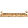 Household Essentials Handwoven Seagrass Rectangular Tray Set with Wood Handles, Natural, Set of 2(Natural Water Hyacinth)