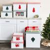 Household Essentials Holiday Storage Box, Medium, Red Candy Cane