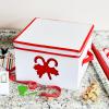 Household Essentials Holiday Storage Box, Medium, Red Candy Cane