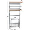 Household Essentials Metal Magnetic Paper Towel Holder, White(Gray)