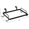 Household Essentials Metal Over the Door Trash Bag Holder, White(Black)