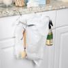 Household Essentials Metal Over the Door Trash Bag Holder, White(Silver)