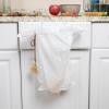Household Essentials Metal Over the Door Trash Bag Holder, White(White)