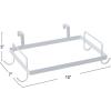 Household Essentials Metal Over the Door Trash Bag Holder, White(White)