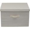 Household Essentials Natural Wide Storage Box with Lid, 15”x18.5”x12”, Wide-18.5″ W x D(Natural)