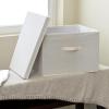 Household Essentials Natural Wide Storage Box with Lid, 15”x18.5”x12”, Wide-18.5″ W x D(Natural)