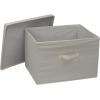 Household Essentials Natural Wide Storage Box with Lid, 15”x18.5”x12”, Wide-18.5″ W x D(Natural)