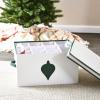 Household Essentials Ornament Storage Chest with 24 Pockets, Red(Natural/Green)