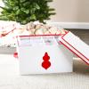 Household Essentials Ornament Storage Chest with 24 Pockets, Red(Natural/Red)