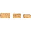 Household Essentials Rectangular Water Hyacinth Nesting Basket Set with Lid, Natural, Set of 3