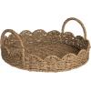 Household Essentials Seagrass Tray with Scalloped Edge, Natural(Natural Seagrass)