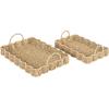 Household Essentials Seagrass Tray with Scalloped Edge, Natural(Natural Seagrass)