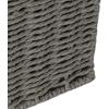 Household Essentials Small Handwoven Paper Rope Wicker Basket with Lid, Black(Grey)